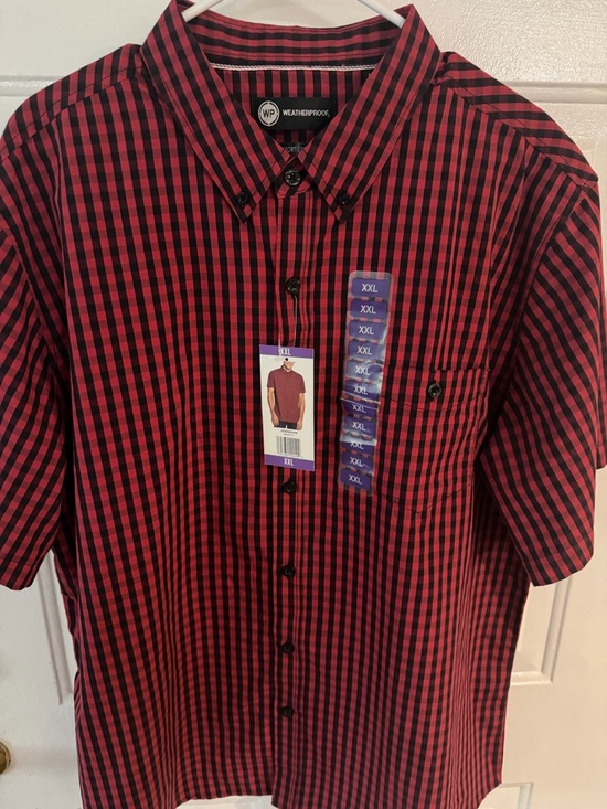 Weatherproof Other - Weatherproof Red and Black Check Button-Down Shirt - Men's